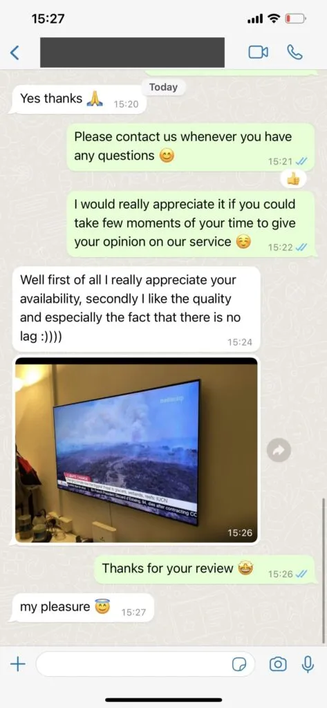 WhatsApp kundnöjdhetsfeedback 2